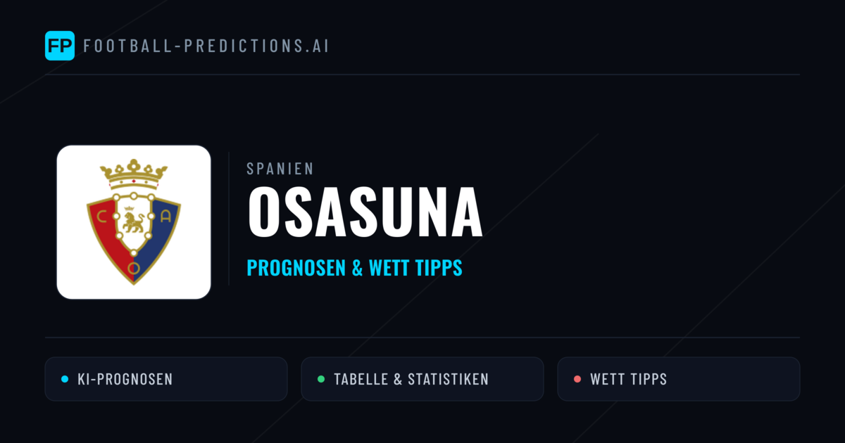 Osasuna Prognosen & Statistiken