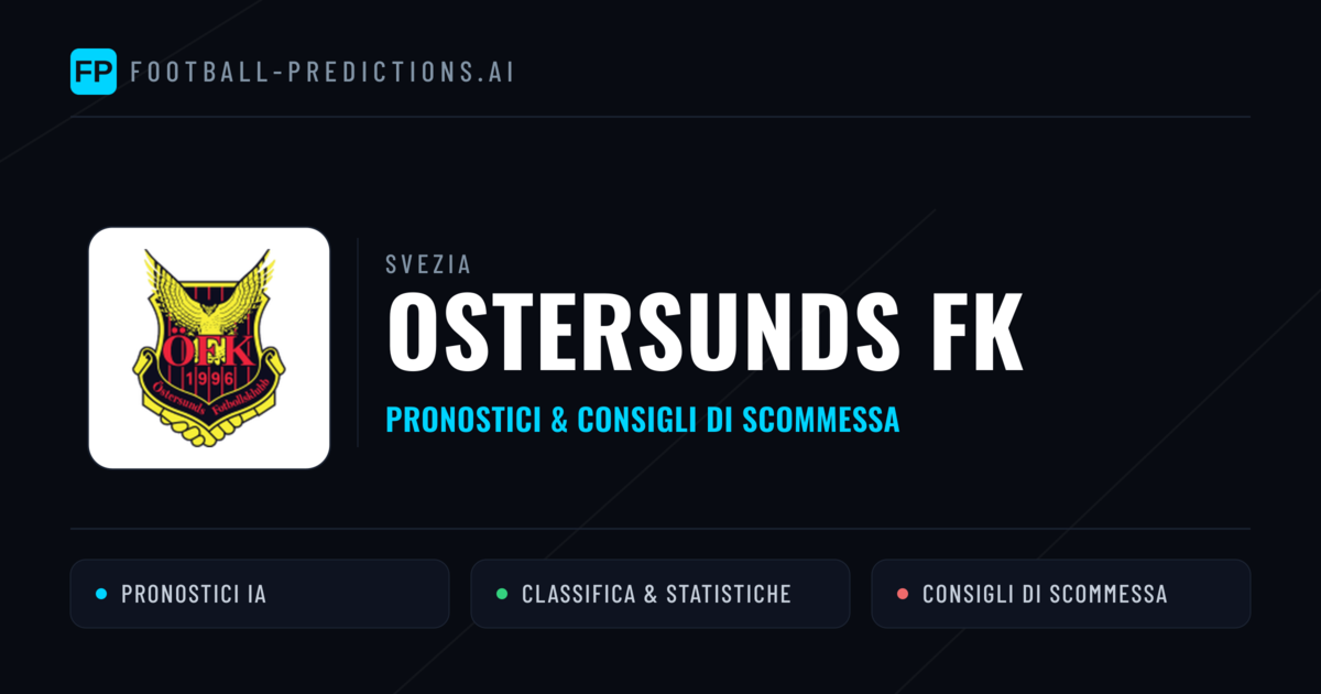 Pronostici e Statistiche Ostersunds FK