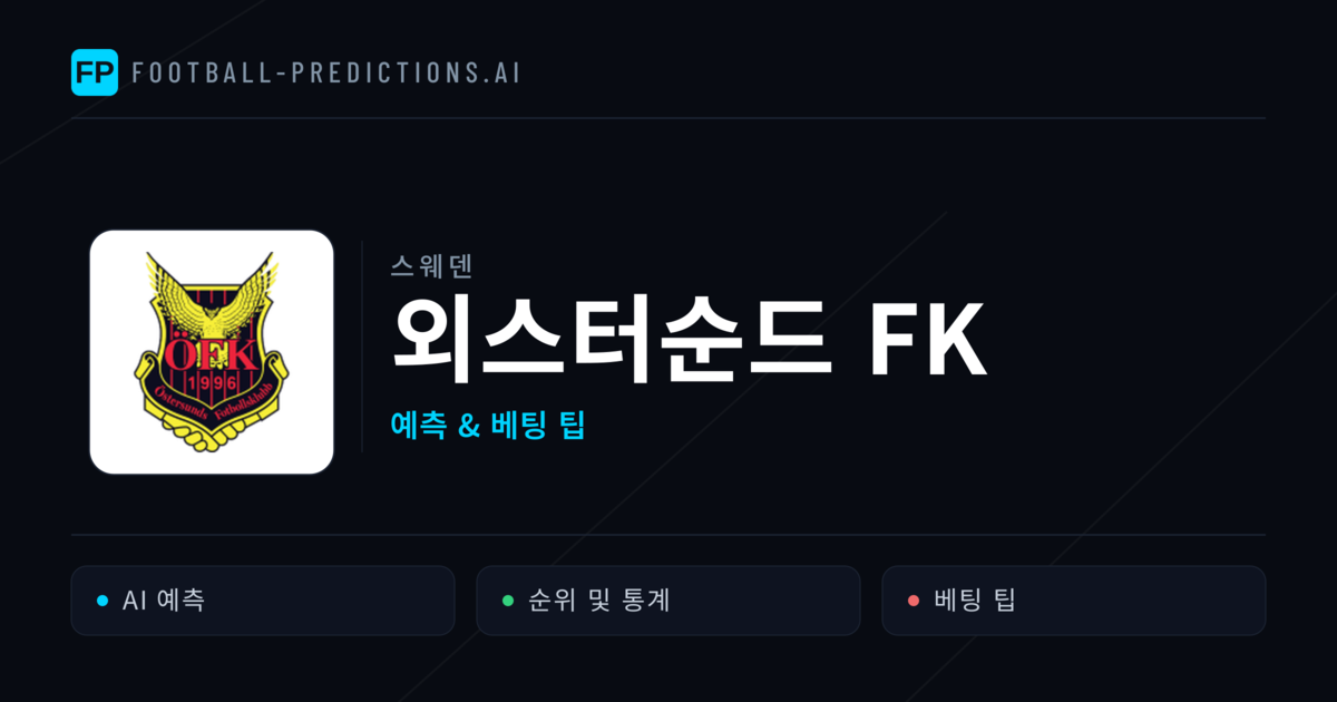 외스터순드 FK 축구 예측 & 통계