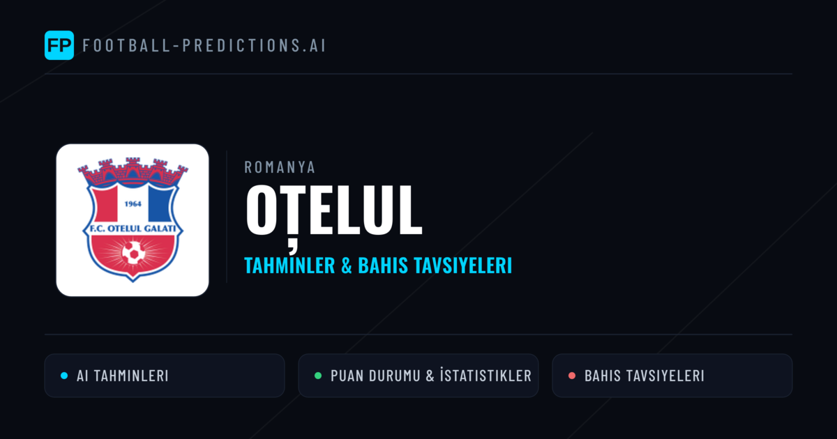 Oțelul Tahminleri & İstatistikler