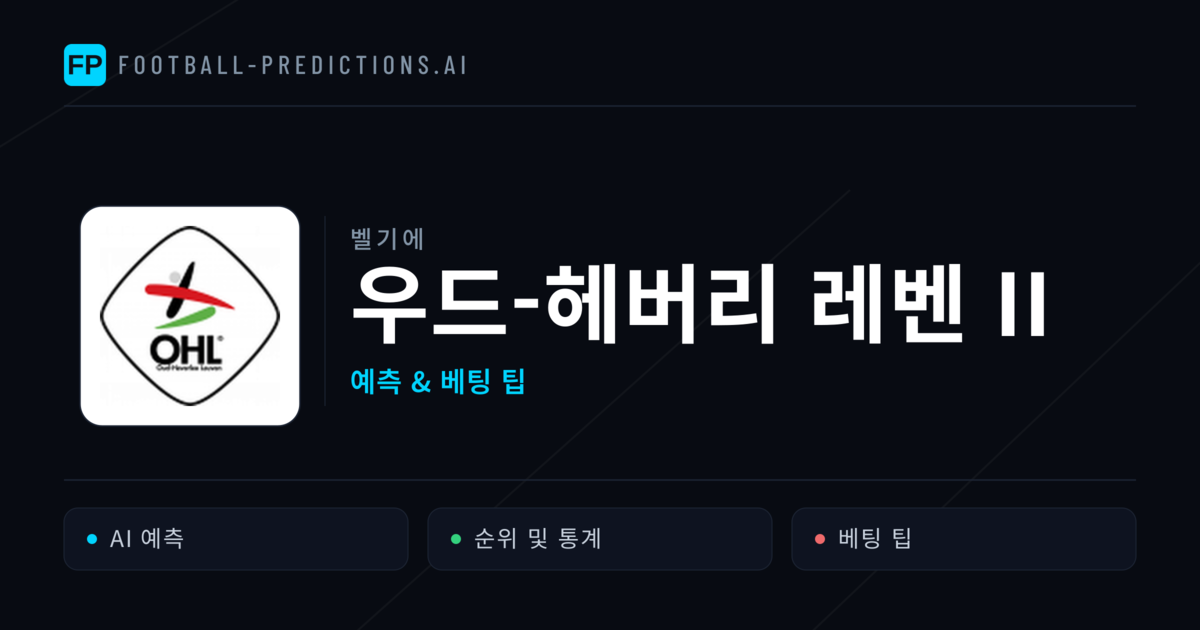 우드-헤버리 레벤 II 축구 예측 & 통계