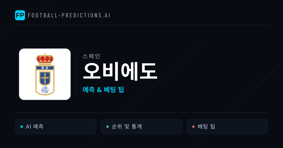 오비에도 축구 예측 & 통계