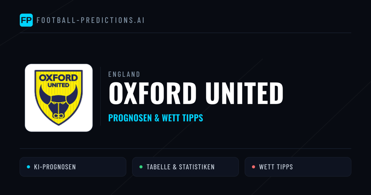 Oxford United Prognosen & Statistiken