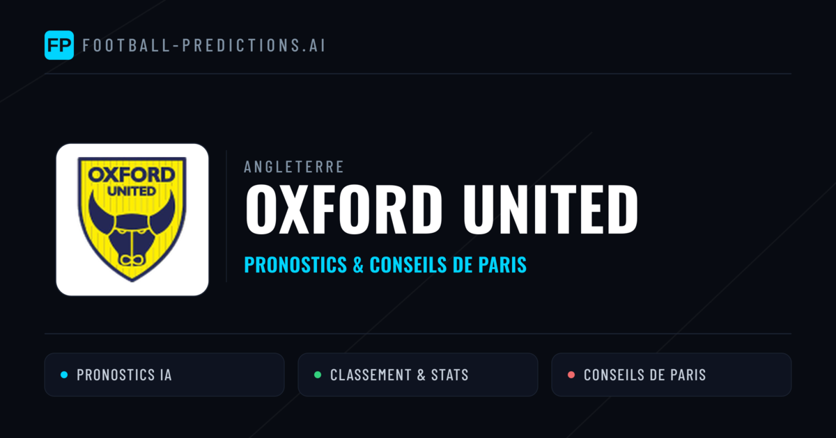Oxford United Pronostics & Statistiques