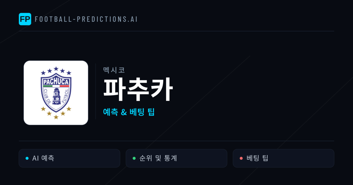 파추카 축구 예측 & 통계