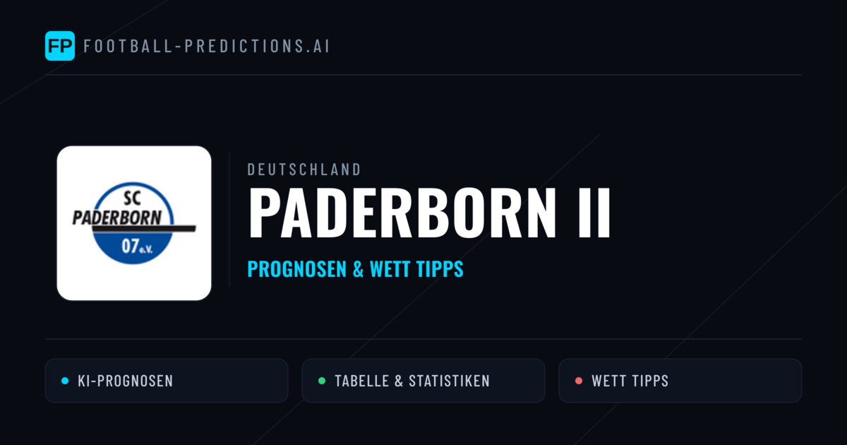 Paderborn II Prognosen & Statistiken