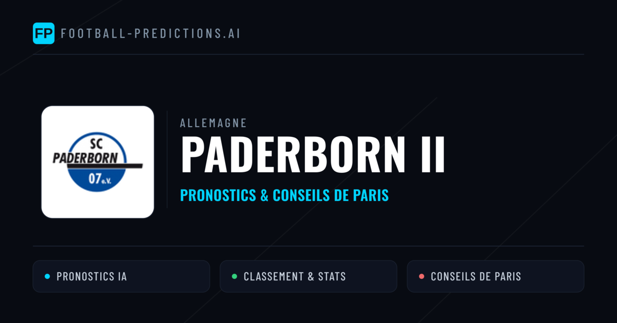 Paderborn II Pronostics & Statistiques
