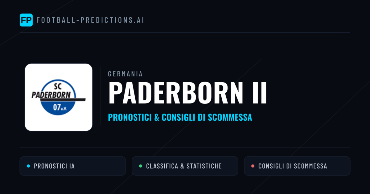 Pronostici e Statistiche Paderborn II