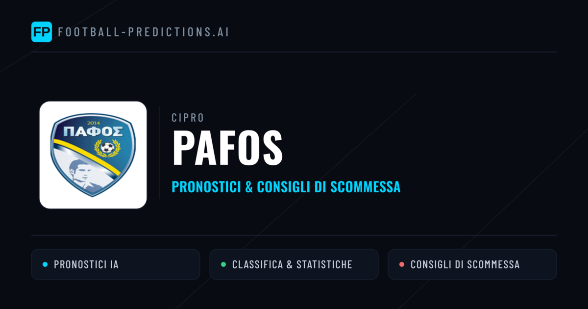 Pronostici e Statistiche Pafos