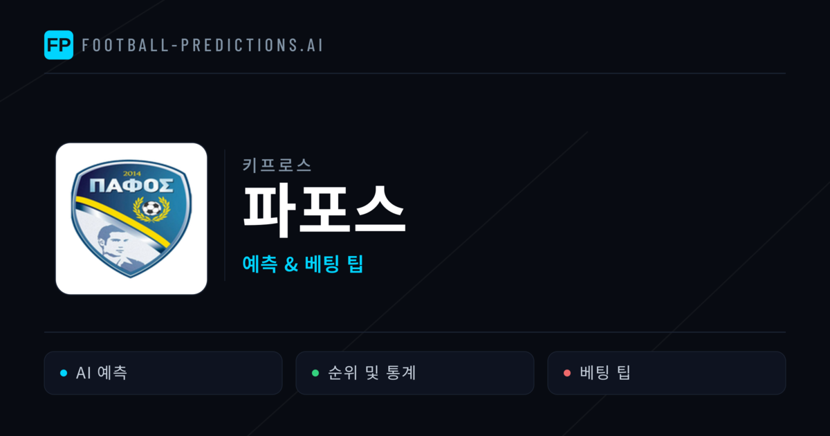 파포스 축구 예측 & 통계