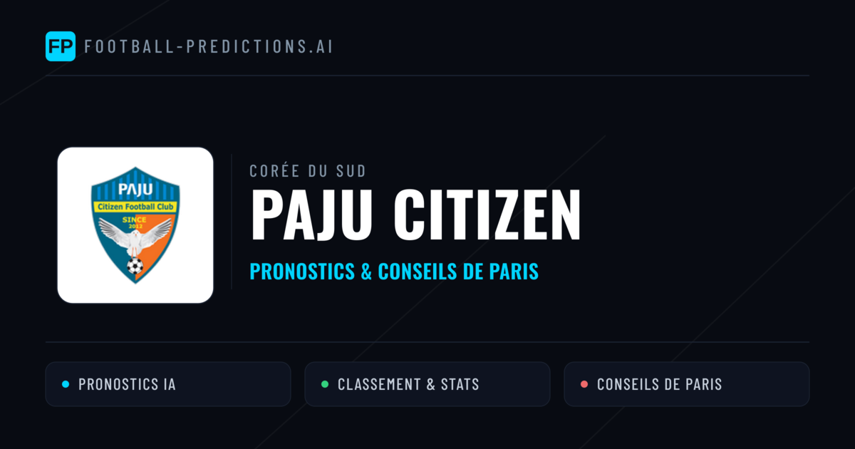 Paju Citizen Pronostics & Statistiques