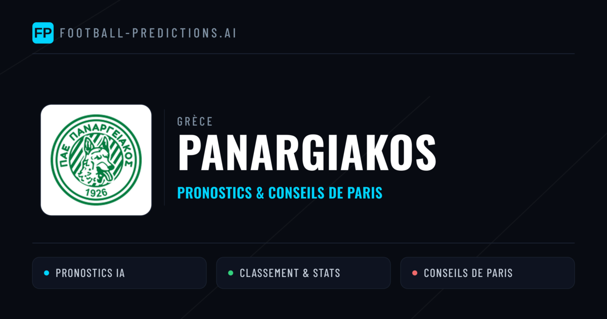 Panargiakos Pronostics & Statistiques