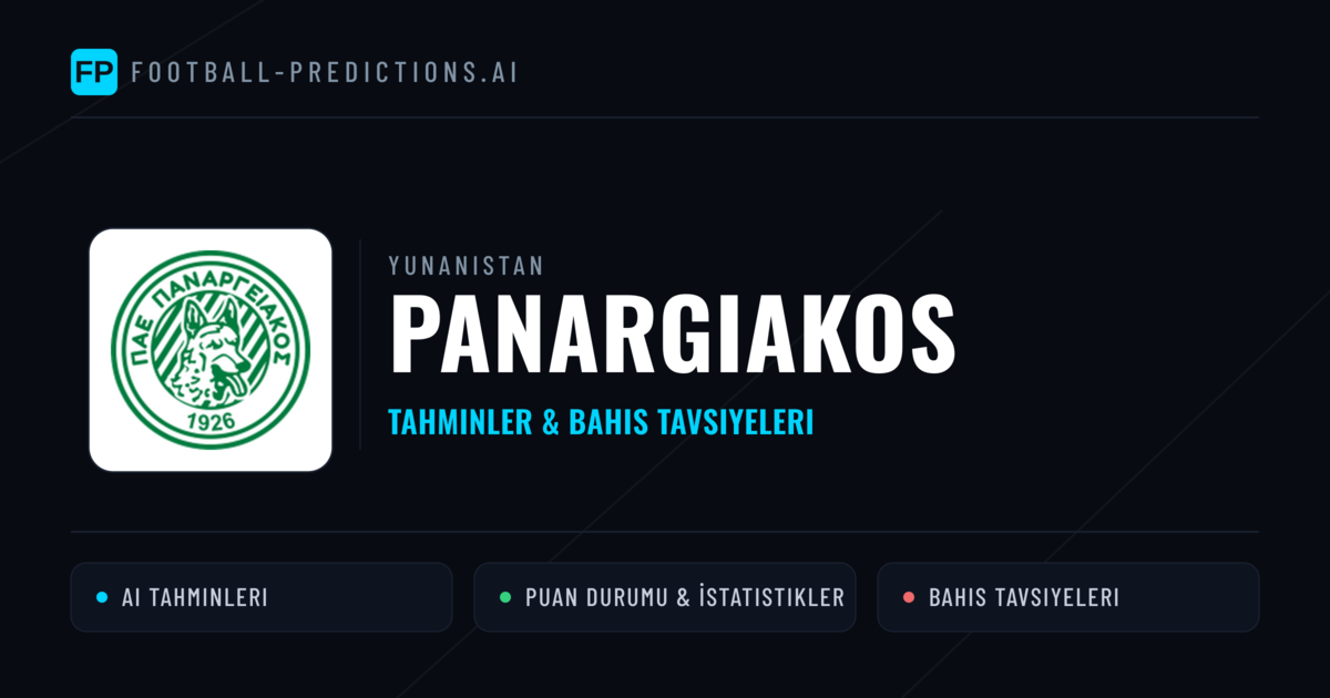 Panargiakos Tahminleri & İstatistikler