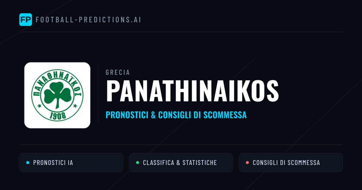 Pronostici e Statistiche Panathinaikos