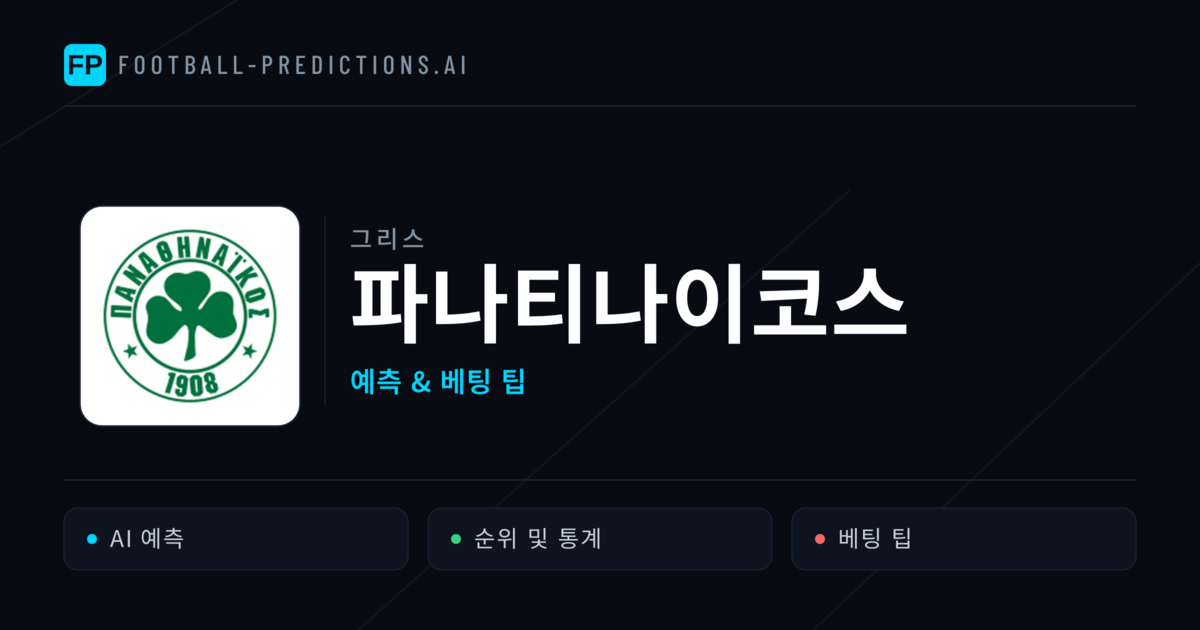 파나티나이코스 축구 예측 & 통계