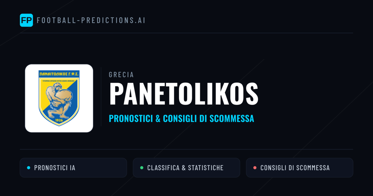 Pronostici e Statistiche Panetolikos