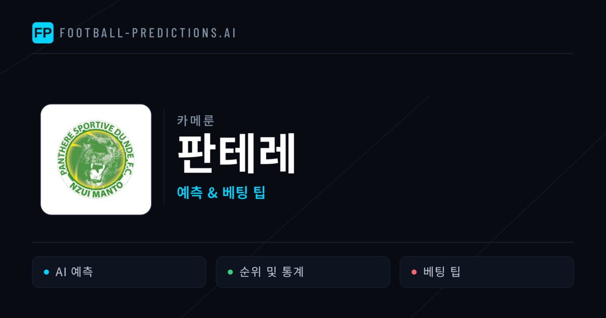 판테레 축구 예측 & 통계