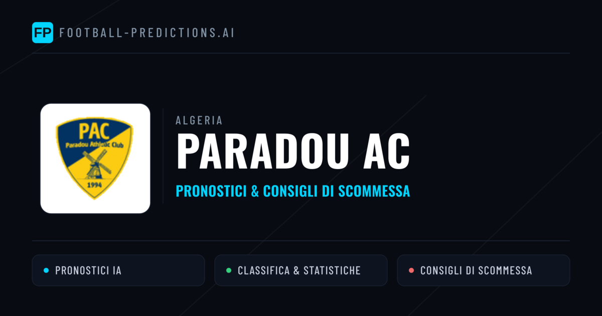 Pronostici e Statistiche Paradou AC