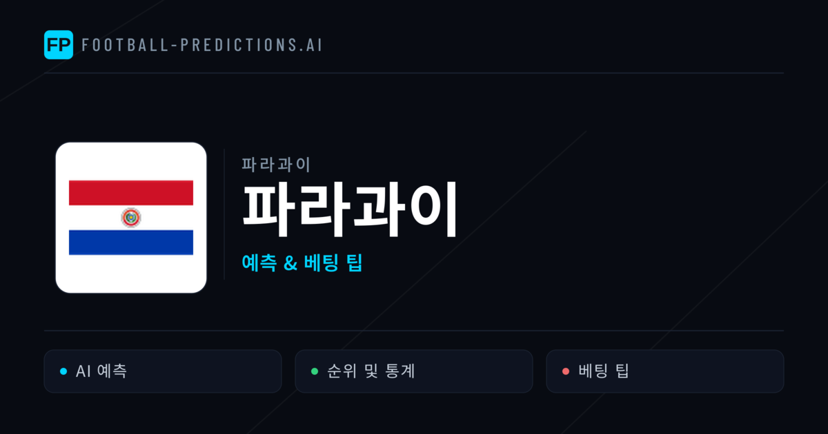 파라과이 축구 예측 & 통계