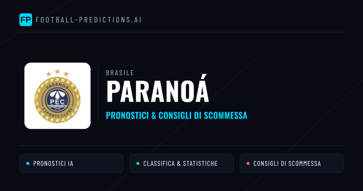 Pronostici e Statistiche Paranoá
