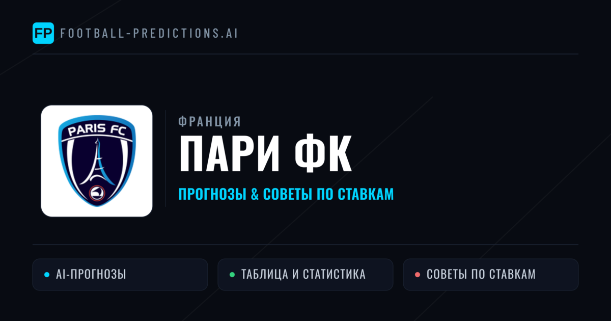 Пари ФК прогнозы и статистика