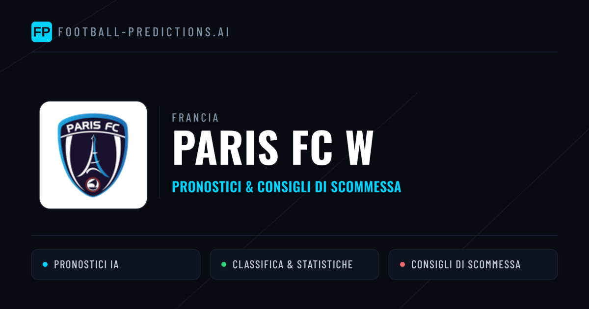 Pronostici e Statistiche Paris FC W