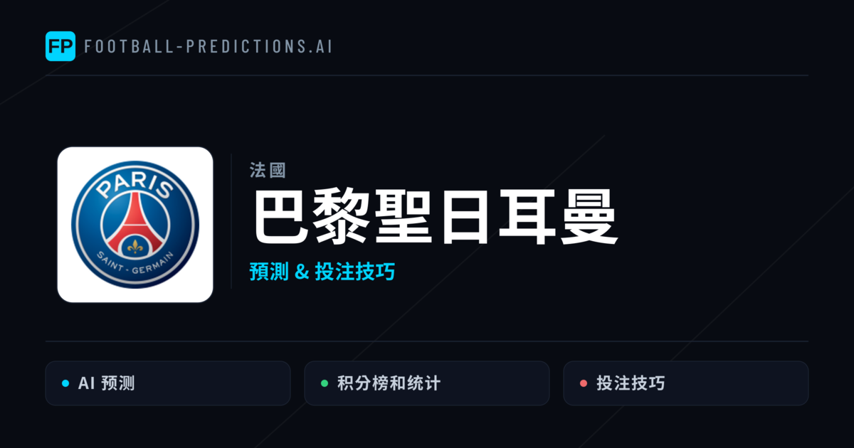 巴黎聖日耳曼 運彩分析|足球預測與數據