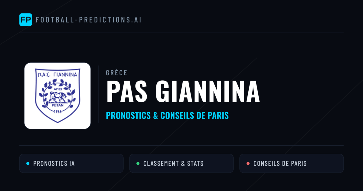 PAS Giannina Pronostics & Statistiques