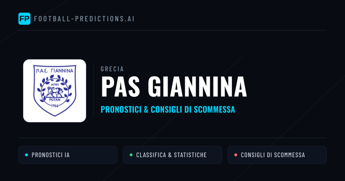Pronostici e Statistiche PAS Giannina