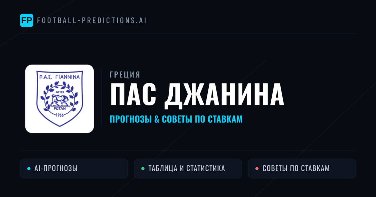 ПАС Джанина прогнозы и статистика