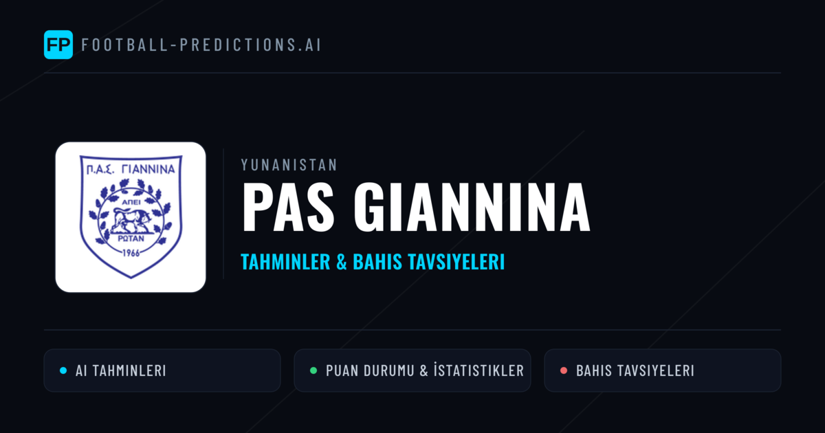 PAS Giannina Tahminleri & İstatistikler