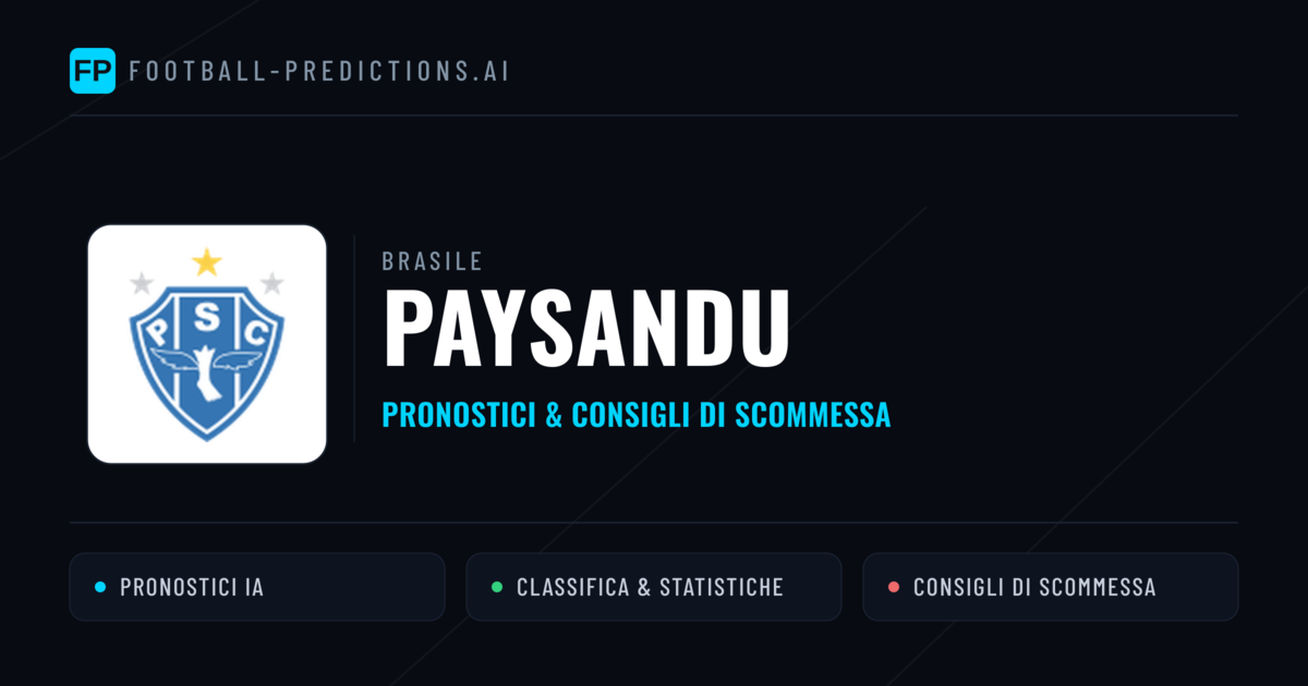 Pronostici e Statistiche Paysandu