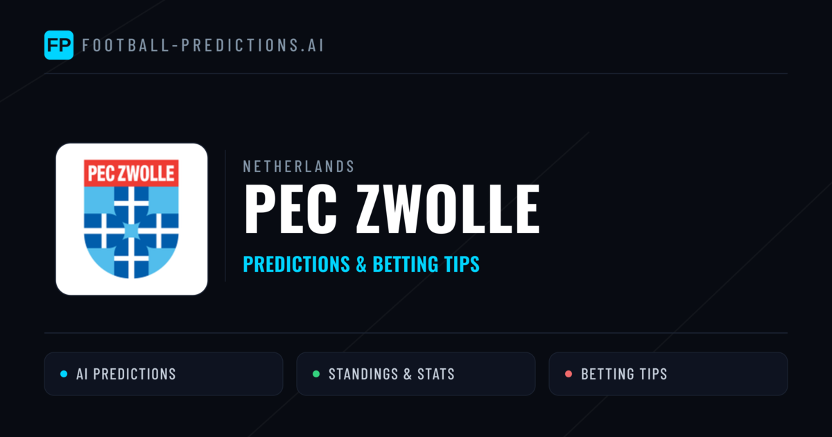 PEC Zwolle Predictions & Stats