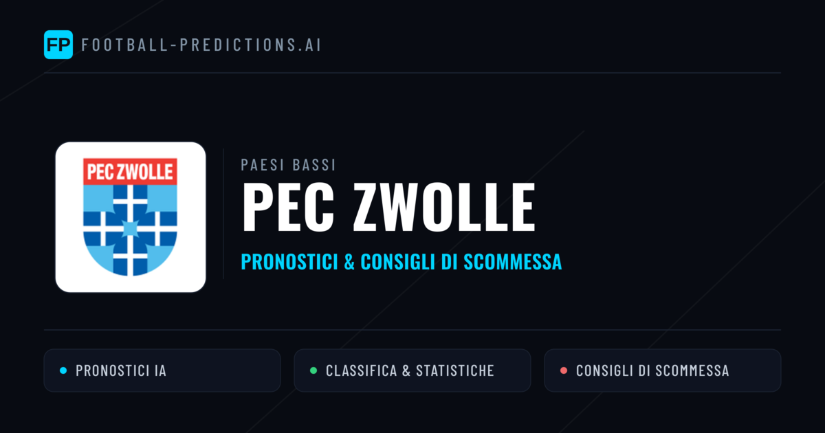 Pronostici e Statistiche PEC Zwolle