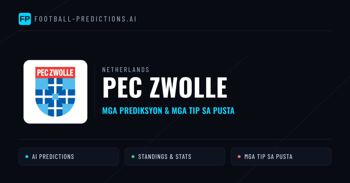PEC Zwolle Predictions & Stats