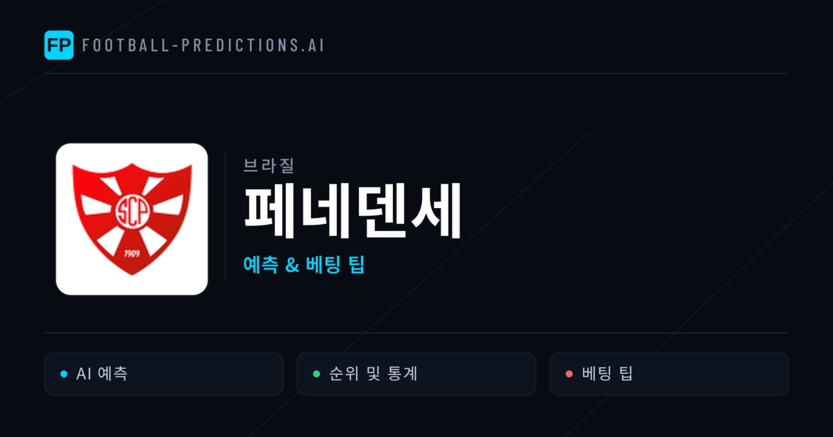 페네덴세 축구 예측 & 통계