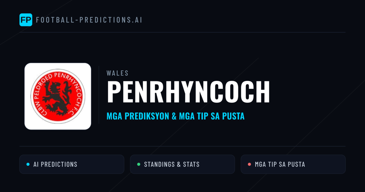 Penrhyncoch Predictions & Stats