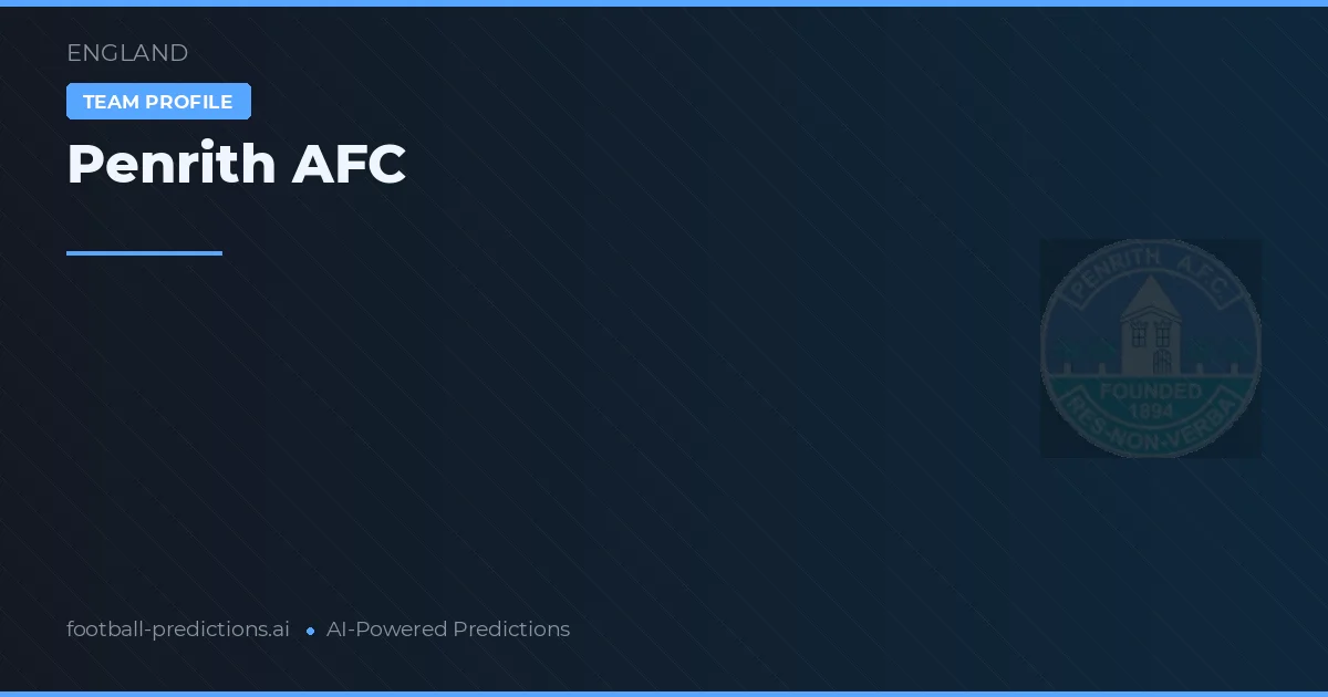 Penrith AFC Pronostics & Statistiques