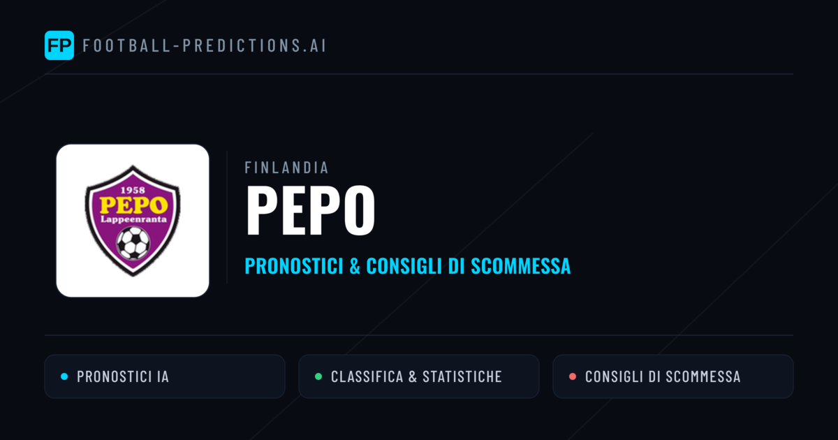 Pronostici e Statistiche PEPO
