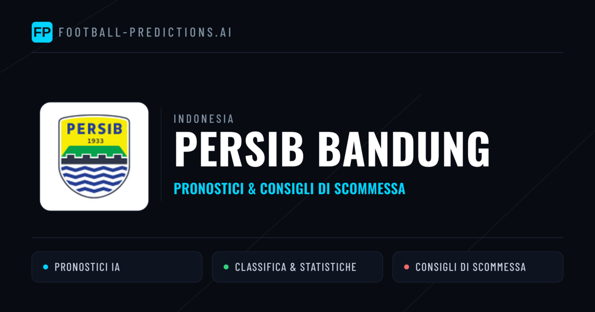 Pronostici e Statistiche Persib Bandung