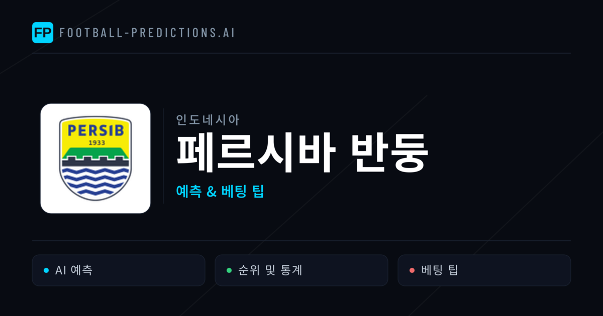페르시바 반둥 축구 예측 & 통계