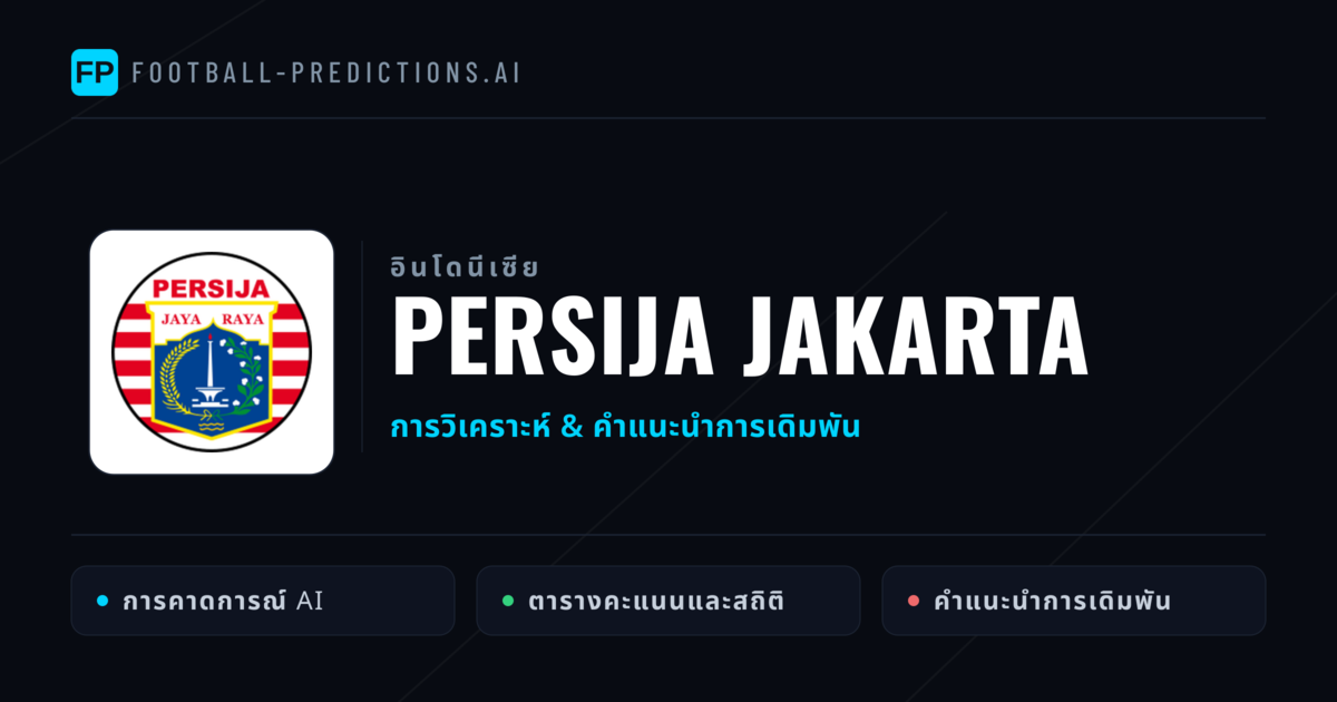 Persija Jakarta การวิเคราะห์และสถิติ