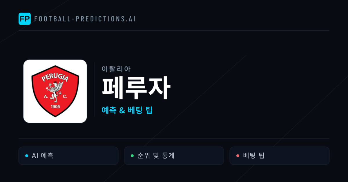 페루자 축구 예측 & 통계