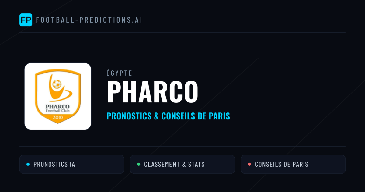 Pharco Pronostics & Statistiques