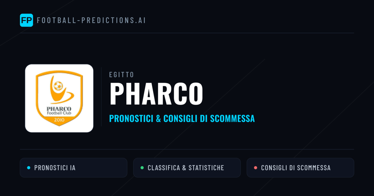 Pronostici e Statistiche Pharco