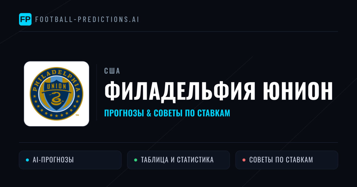 Филадельфия Юнион прогнозы и статистика