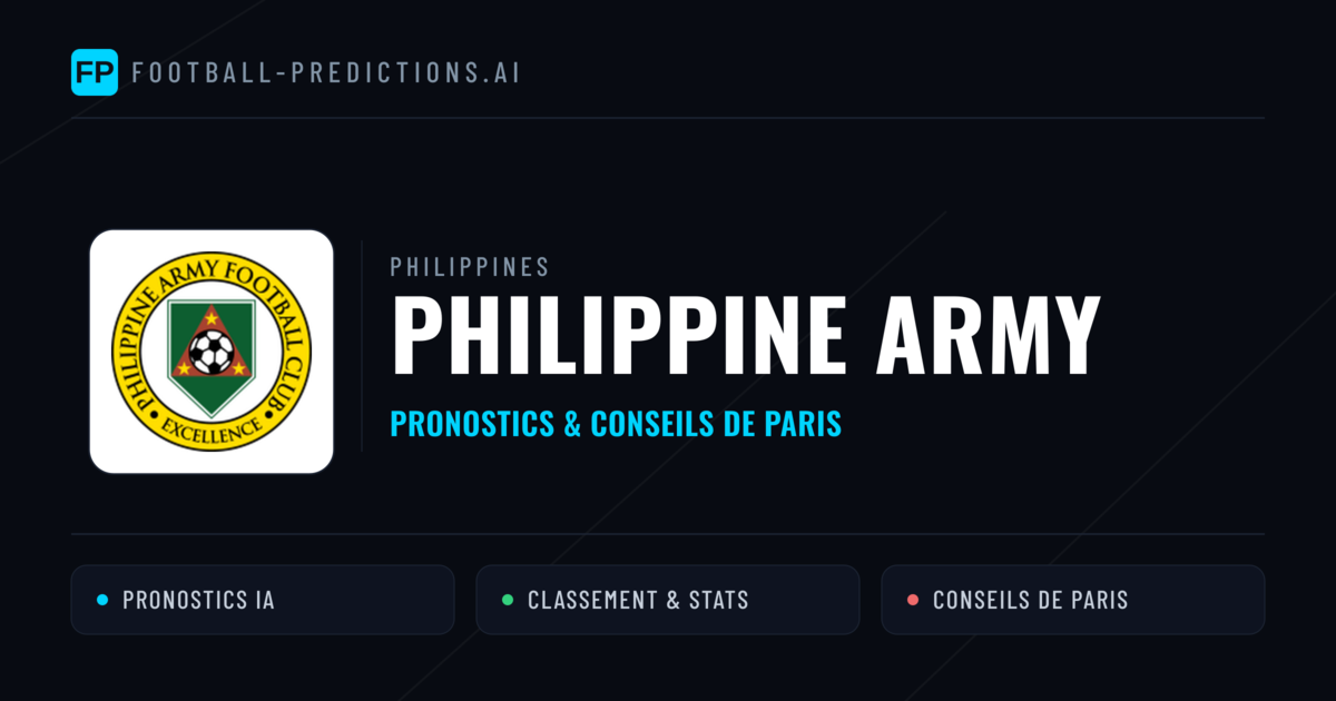Philippine Army Pronostics & Statistiques
