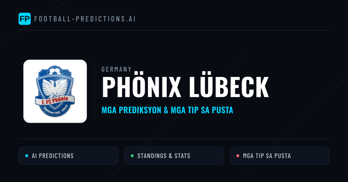 Phönix Lübeck Predictions & Stats