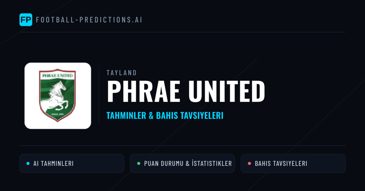 Phrae United Tahminleri & İstatistikler