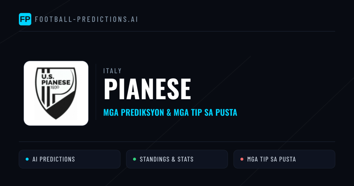 Pianese Predictions & Stats